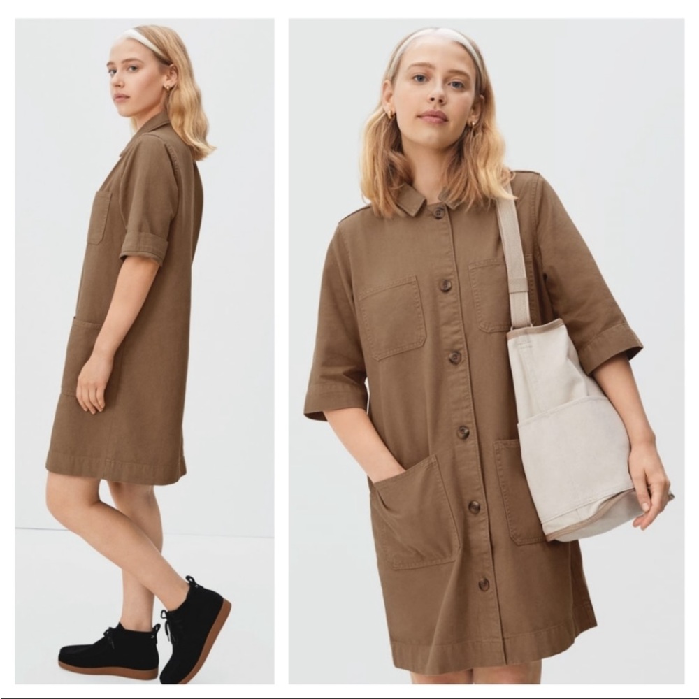 Everlane | The Chore Mini Shirt Dress 12